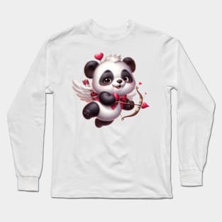 Valentine Love Panda Bear Long Sleeve T-Shirt